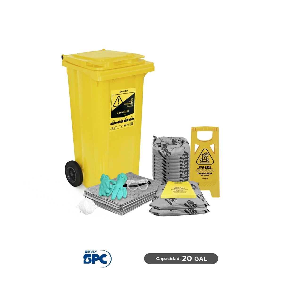 kit antiderrames movil 20 gal universal spc 001