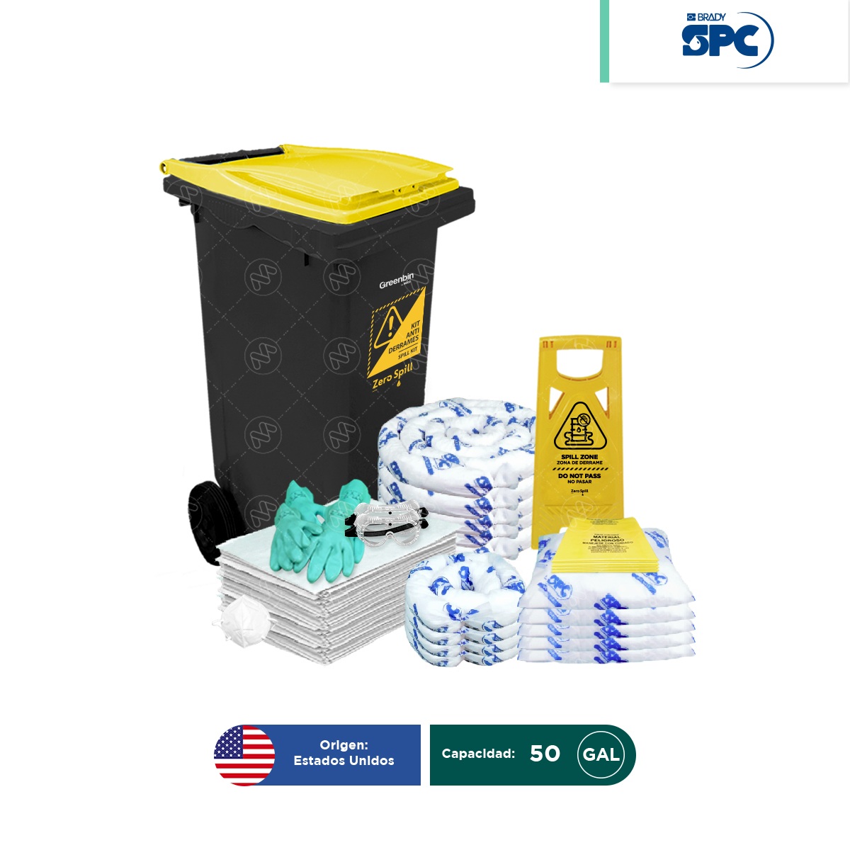 kit antiderrames movil aceite 50 gal spc 003