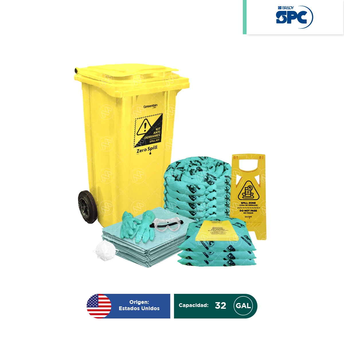 kit antiderrames movil hazmat 32 gal spc 001