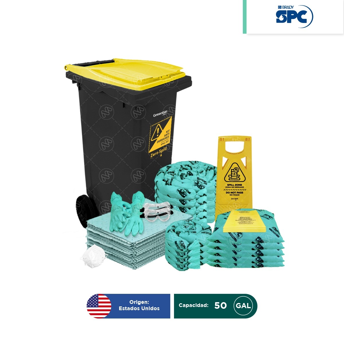 kit antiderrames movil hazmat 50 gal spc 003