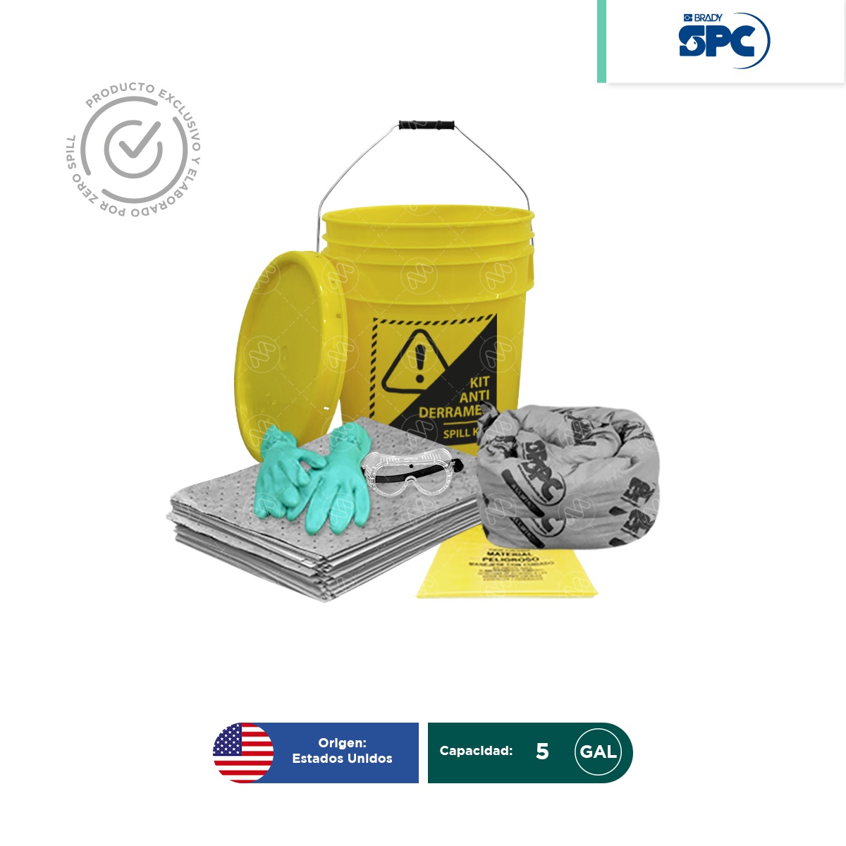 kit antiderrames tambo universal spc 5 gal 001