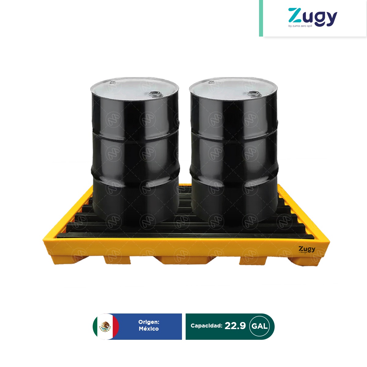 plataforma antiderrames para 2 tambos zugy 007